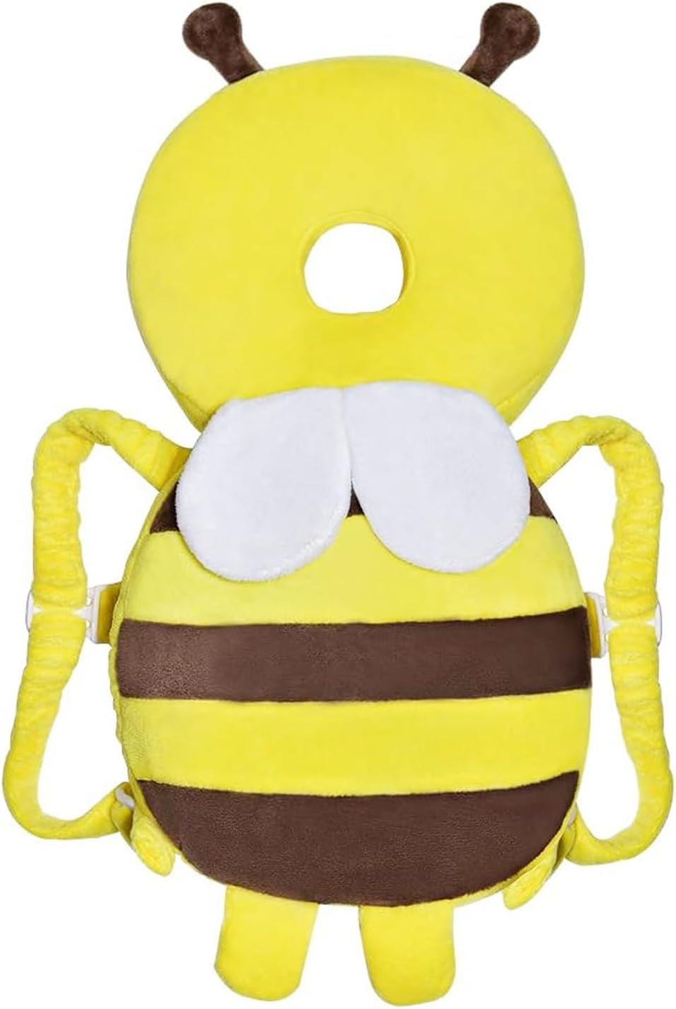 Baby Head Protector Backpack, Adjustable Backpack Toddlers Head Safety Pad Cushion, Baby Head Back Protection Safety Pads for Walking Crawling, for Age 5-24 Months(Yellow BEE,1P)